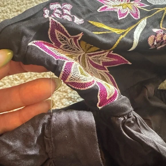 New Free People Harmony Floral Embroidered Two Piece Pantsuit - Picture 8 of 9